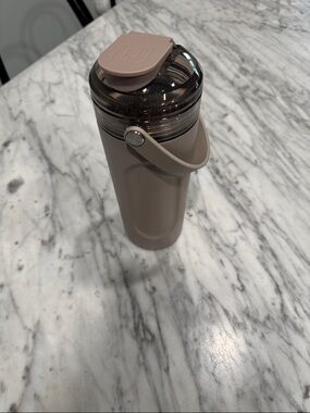 Insulated Travel Water Bottle with Carry Handle - Taupe